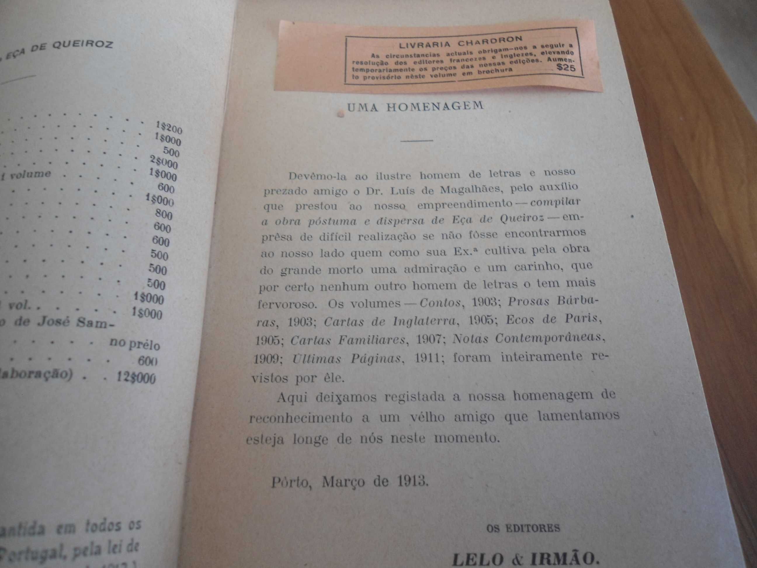 Notas Contemporâneas por Eça de Queiroz  (1913)