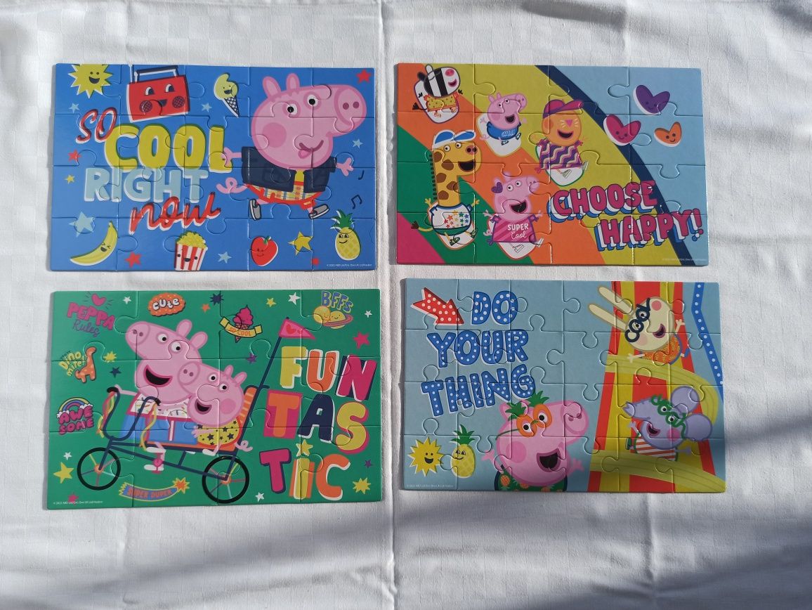 Puzzle Świnka Peppa Peppa pig 3+ 4 in 1