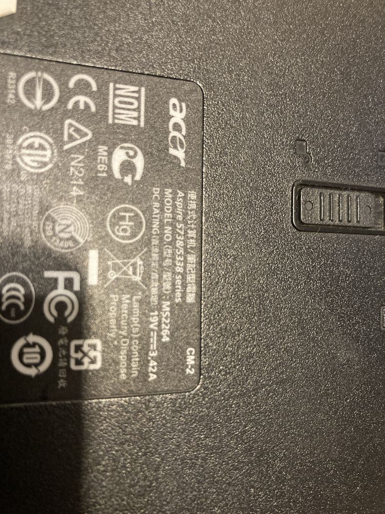 Acer aspire 5738 uszkodzony