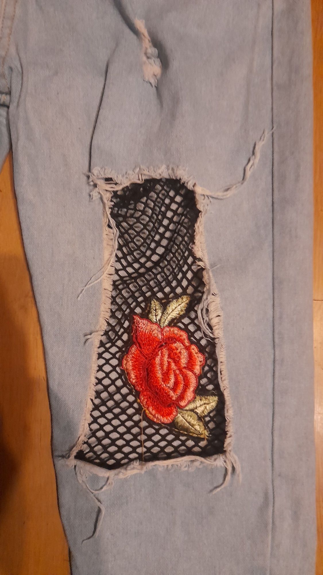Spodnie jeans 7/8 roz L