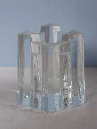Szklany świecznik vintage >1 kg