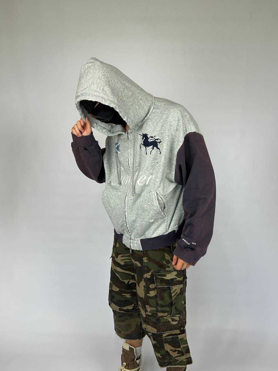 Project GRAILZ G/R gr кофта zip up худи серая зипка худі сіра зіп M S