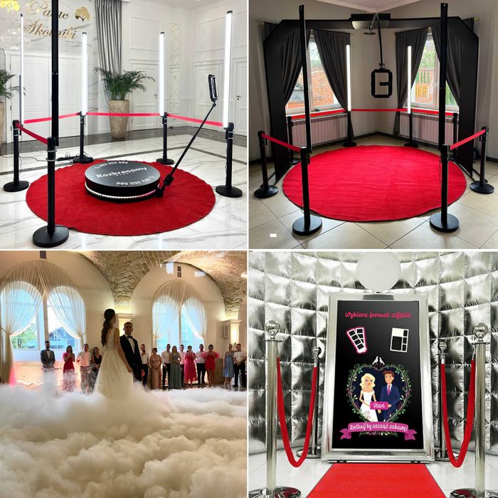 Biały miś / Fotobudka 360 / Fotolustro / Ciężki dym / Wiatraki iskier