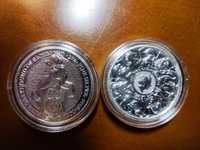Срібні монети, 2 унції, монети Британії,Чудовища королеви,2fl.oz