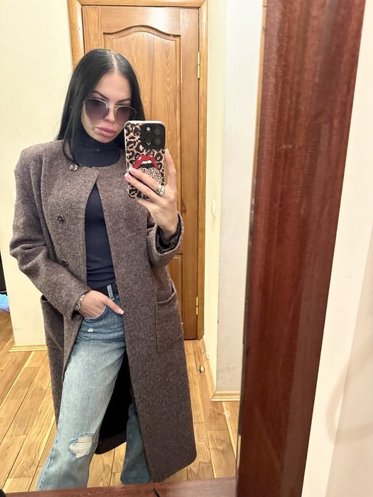 Пальто кардиган жіночий альпака