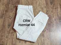 CRW damskie białe bryczesy, rozmiar 44, elastyczne nogawki