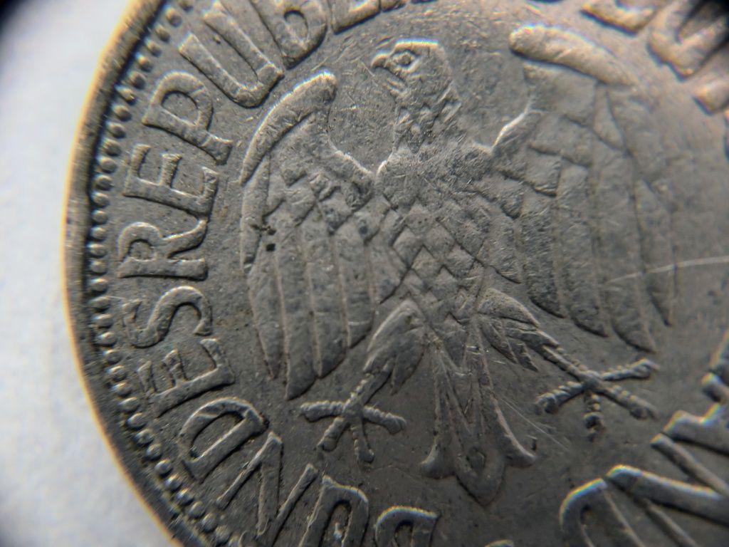 1 DM marka niemiecka 1957 mennica Karlsruhe