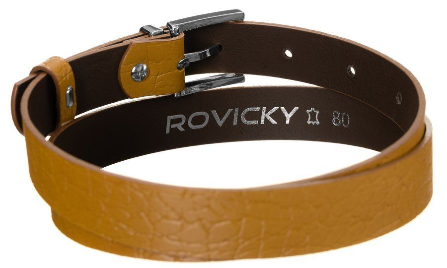 ciekawy skórzany pasek damski  motyw zwierzęcy - rovicky 100