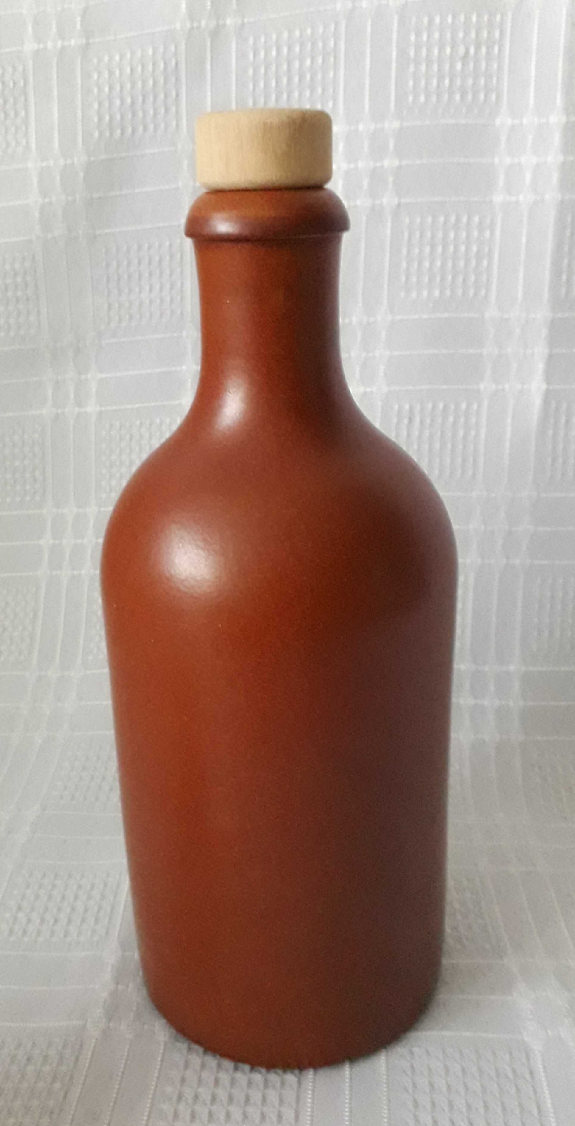 KARAFKA ceramiczna 0.5 l M.K.M. i 6 kieliszków do miodu pitnego PRL