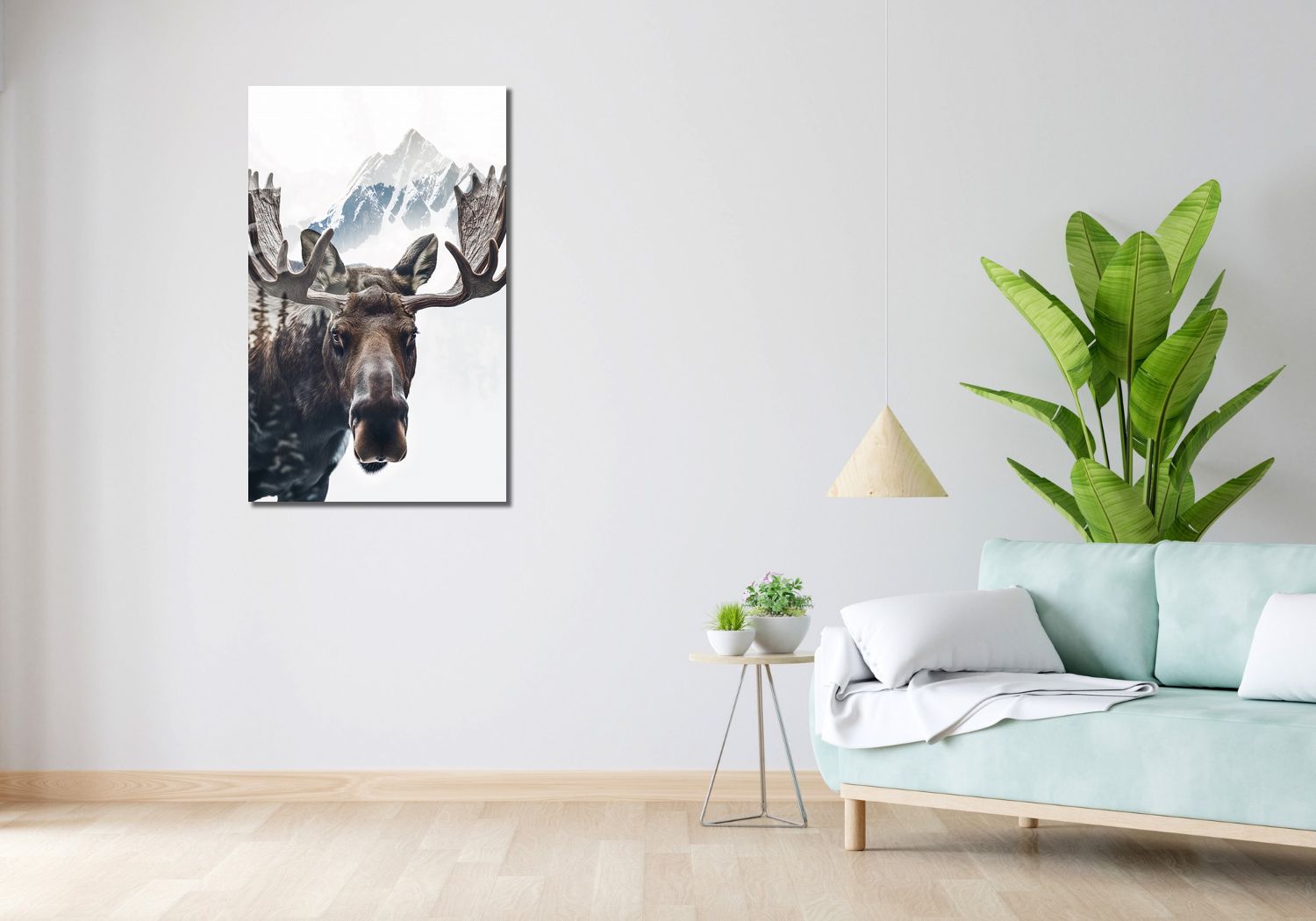 Obraz 60x100cm Łoś Duch Lasu