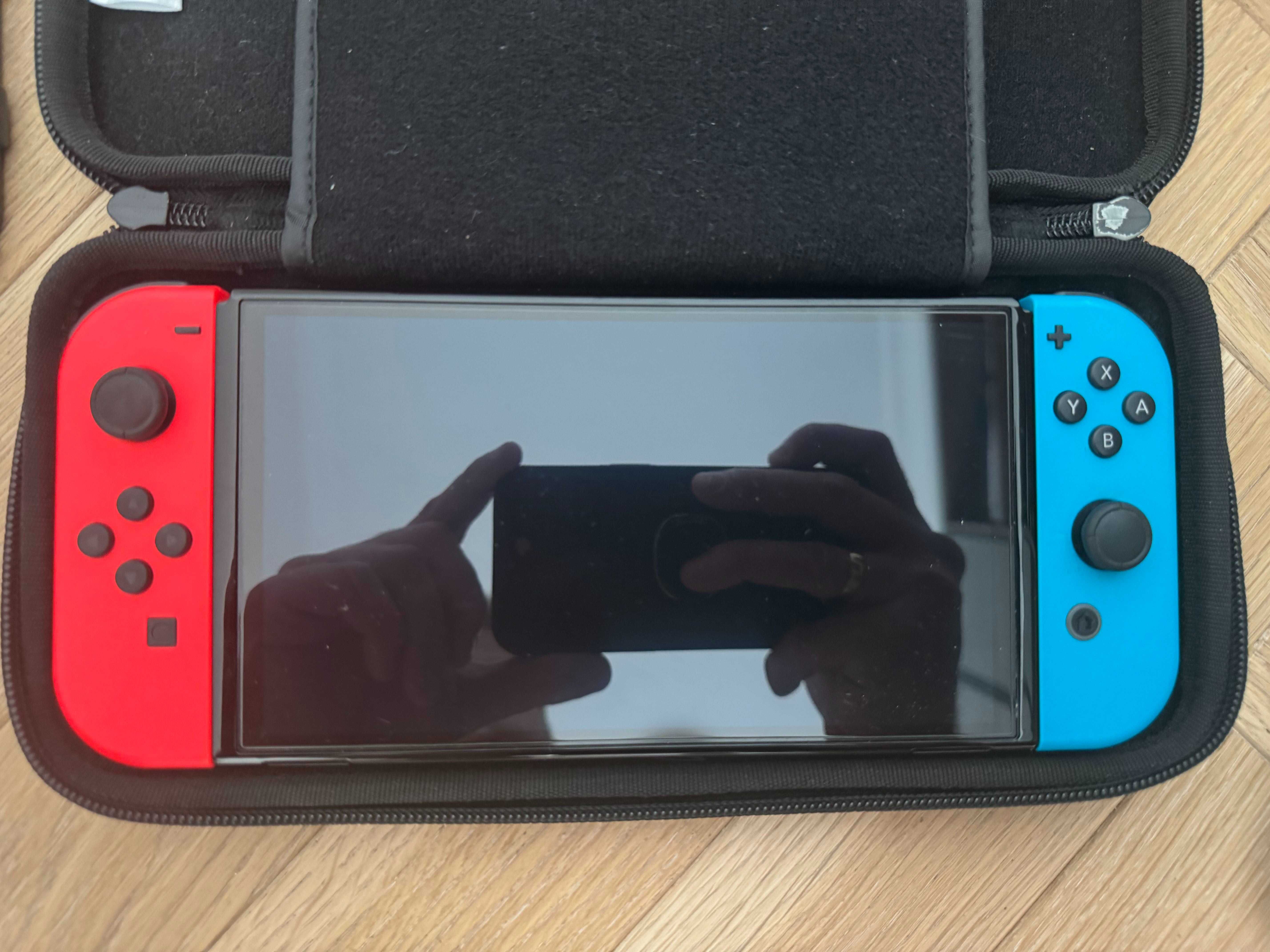 Nintendo Switch OLED, (różne kolory joy-con, oryg. case w zestawie)