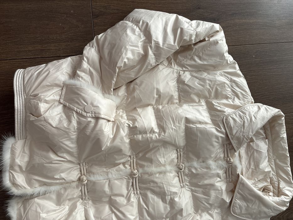 Kurtka Puchowa Nowa krótka rozm.  M/L szampan