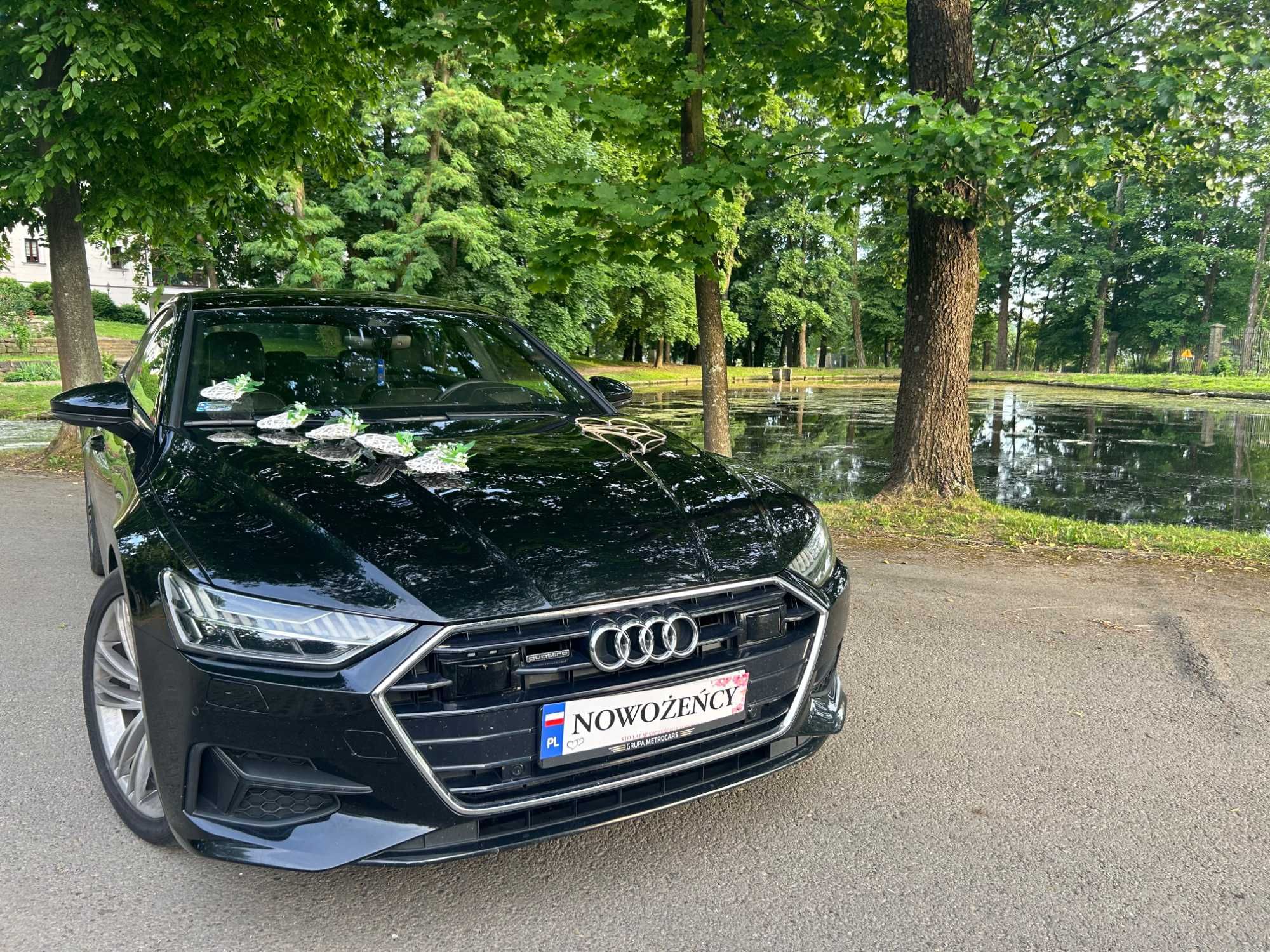 AUDI A7 PREMIUM do ślubu samochód czarne auto na ślub wesele