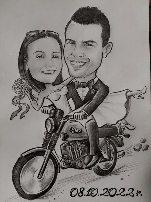 Karykatury, portrety, portrety ślubne. Rysunek na zamówienie