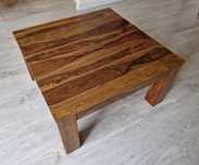 Stolik kawowy kolonialny lite drewno palisander 88x88x45