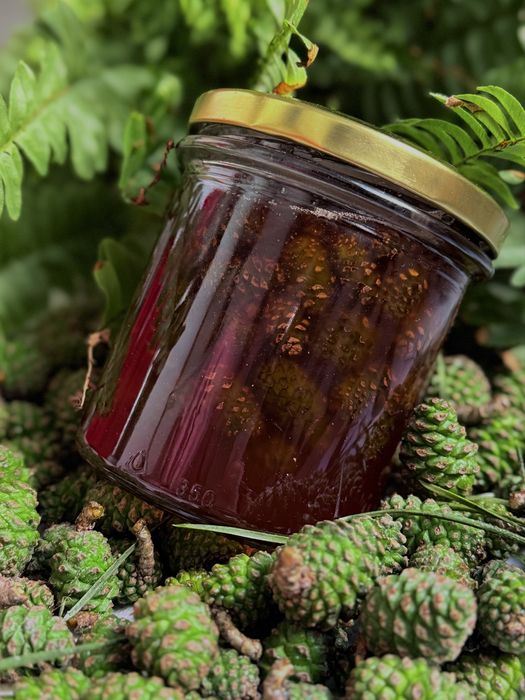 Naturalny dżem z młodych szyszek sosnowych