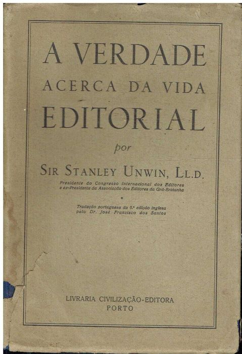 12186

A verdade acerca da vida editorial  
por Sir Stanley Unwin