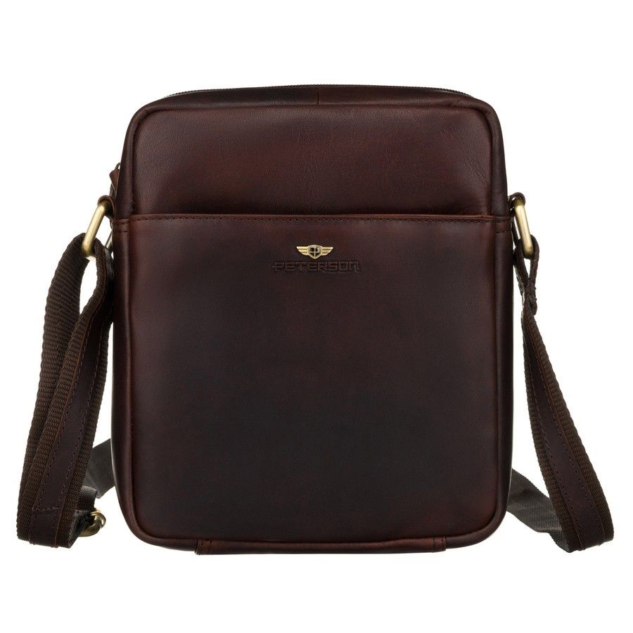 męska torba crossbody ze skóry naturalnej z kieszeniami- peterson