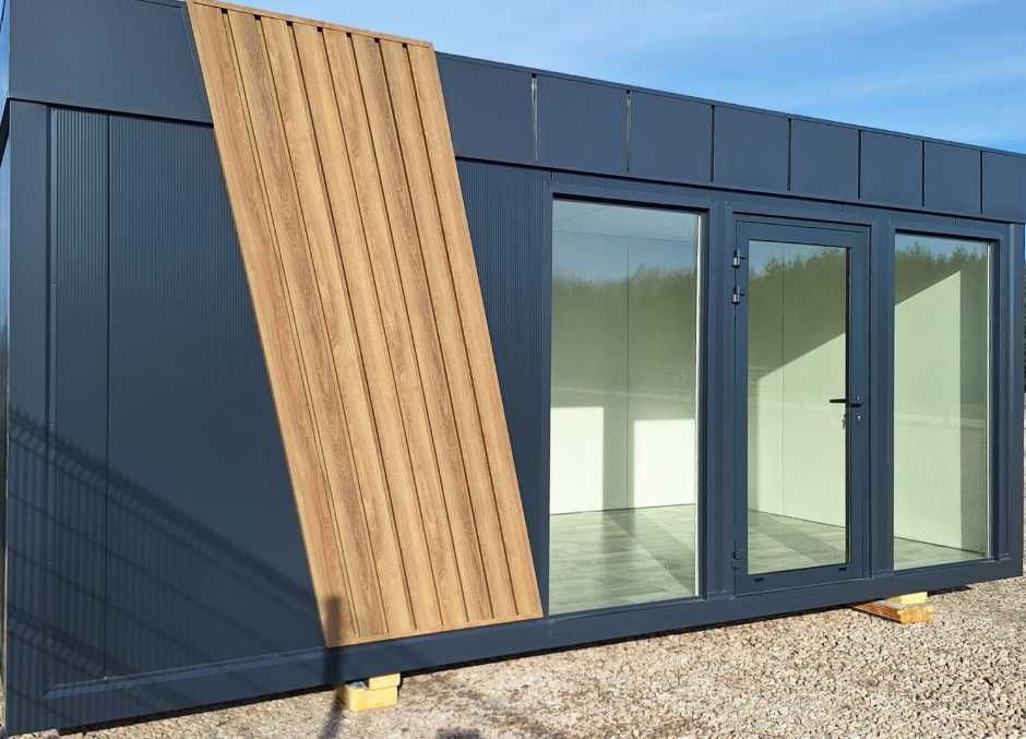 Pawilon kontener z płyty PIR handlowy usługowy salon
