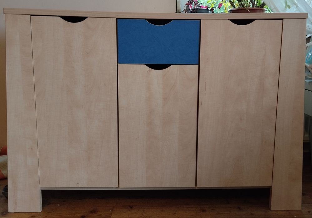 Zestaw szafa, komoda, regał + łóżko