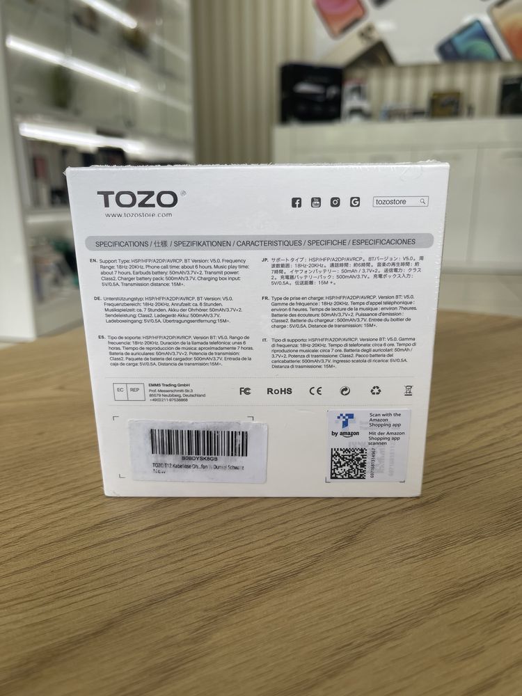 Навушники Tozo T12 Black