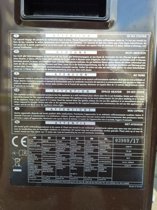 Керасиновий обігрівач Tectro R233 2300 W