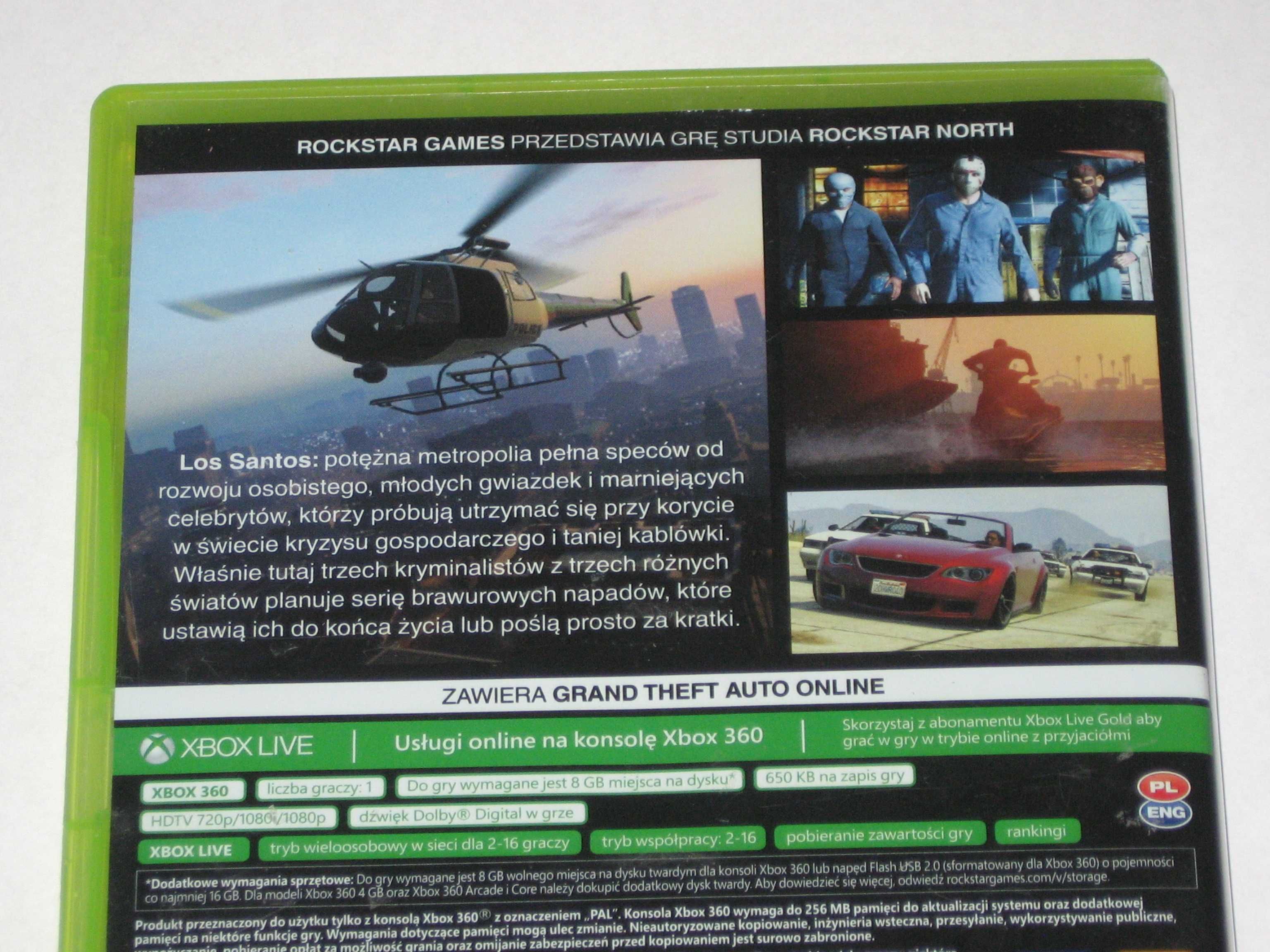 Grand Theft Auto V Xbox360 GTA 5 GTA V BDB! Xbox360 PL! po polsku!