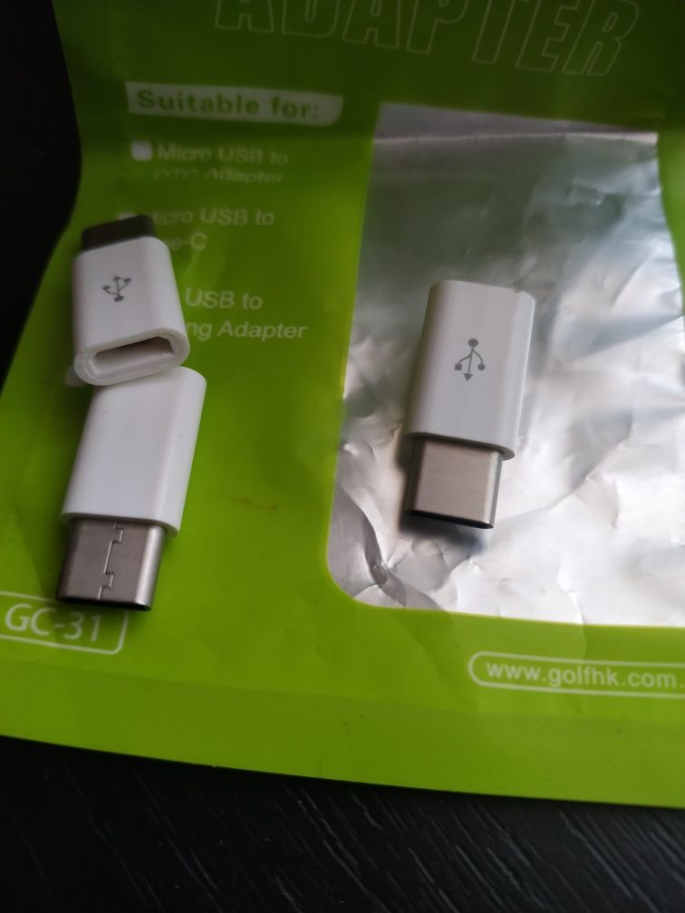 Переходник micro USB на  iPhon, USB - Type C