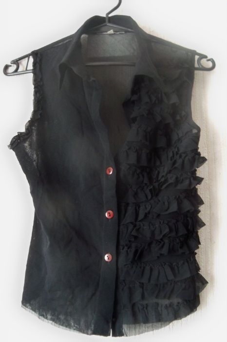 Черная школьная блузка,42-44 размер