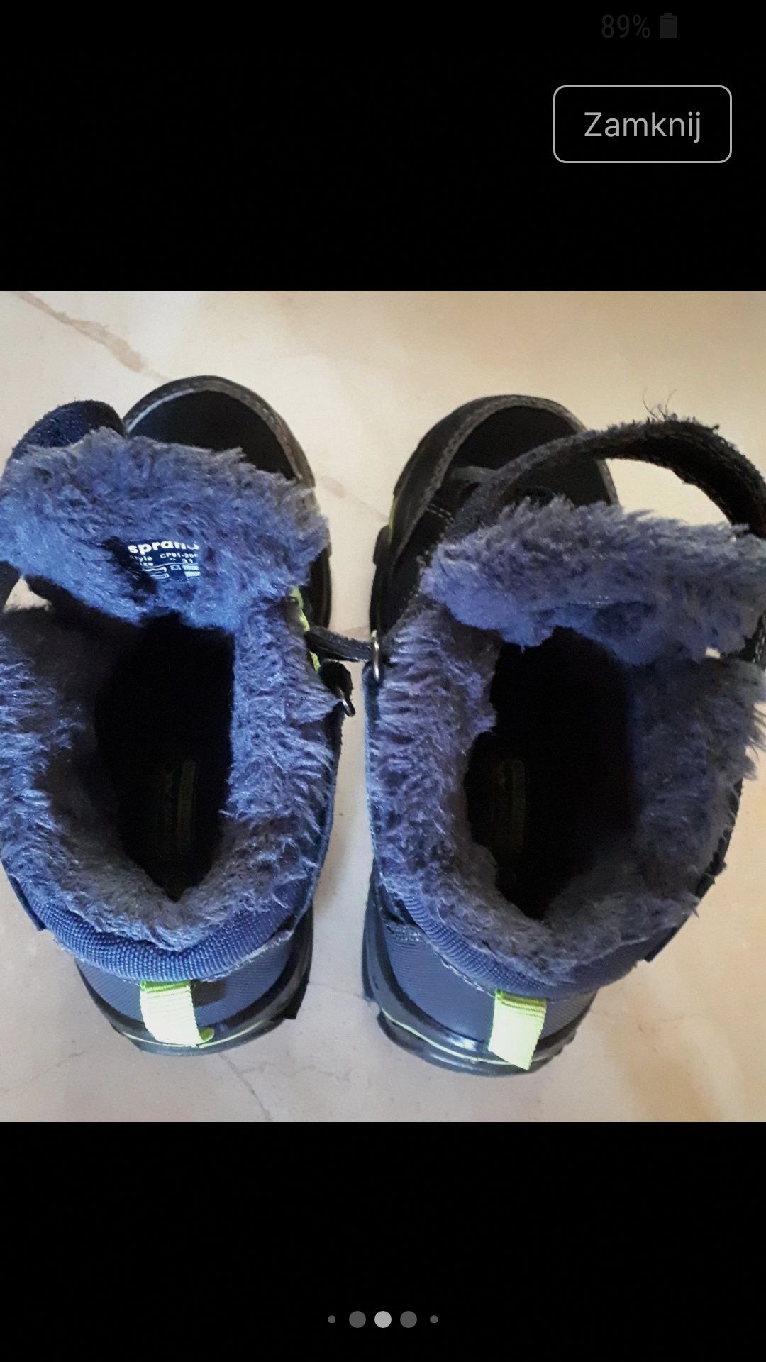 Śniegowce Sprandi, zimowe buty chłopięce r.30