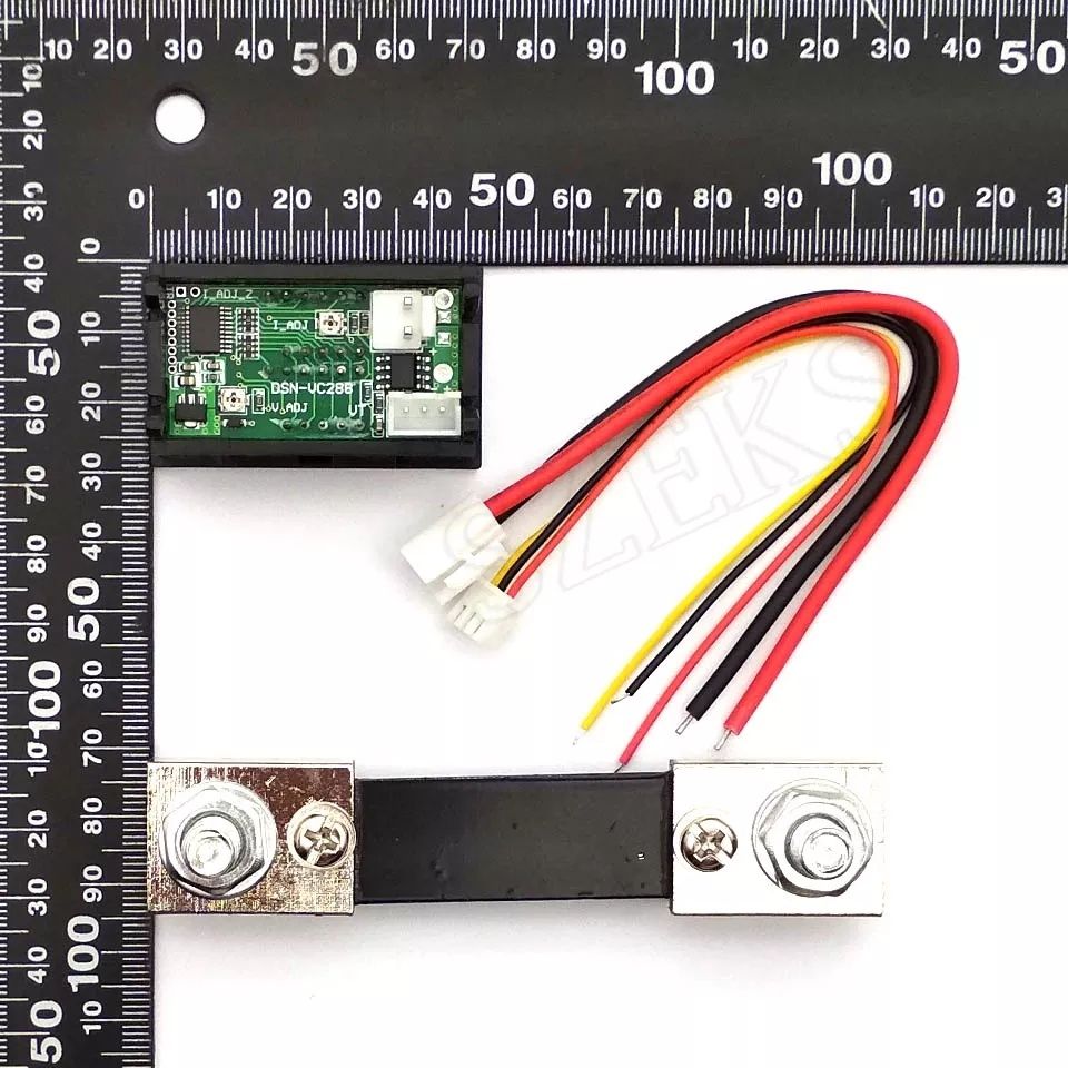 Voltimetro/Amperimetro Digital Painel Duplo Display 0-100V/10-100A DC