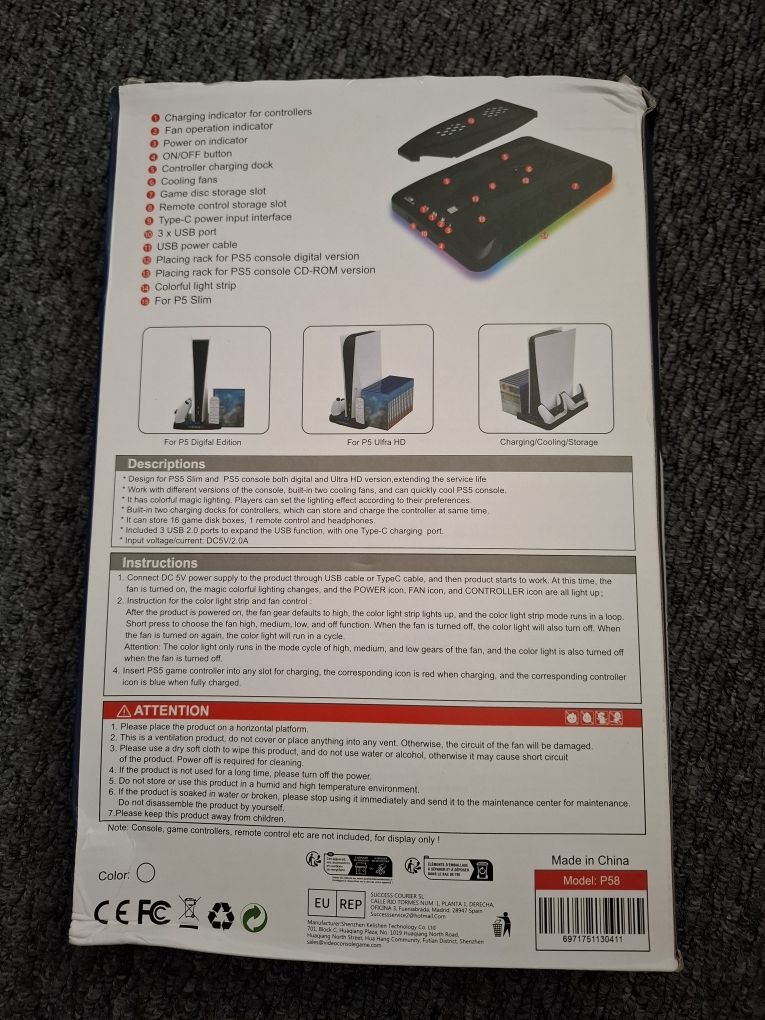 Ps5 fat podstawka stand pionowy wertykalny