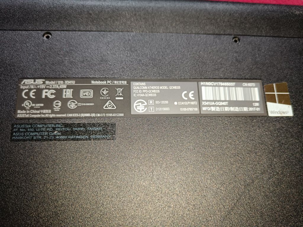 Ноутбук Asus X541U 15,6' i3-6006U DDR3 на запчастини
