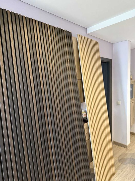 Painéis Ripados Acústicos em Madeira