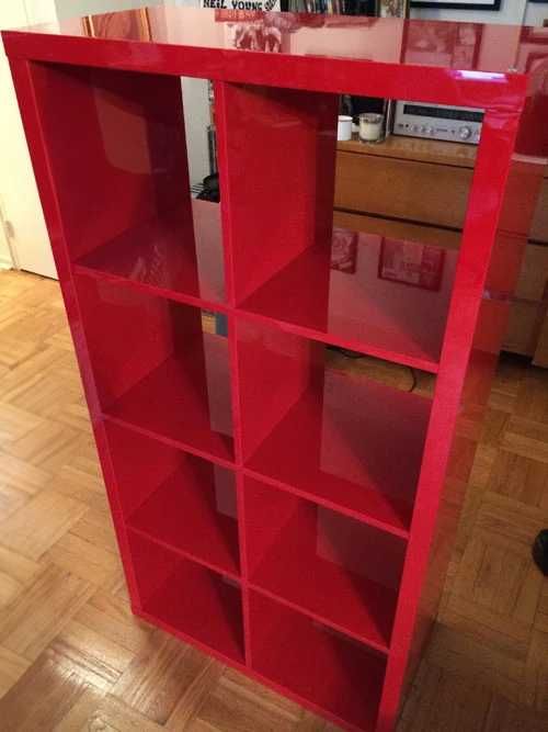 IKEA Kallax red czerwony 8 półek