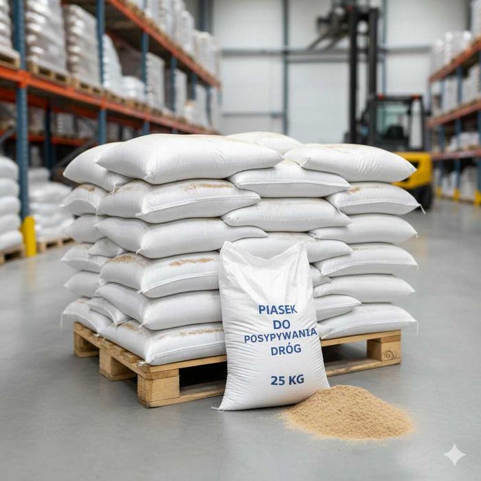 Piasek do posypywania ulic i chodników zimą WOREK 25 KG
