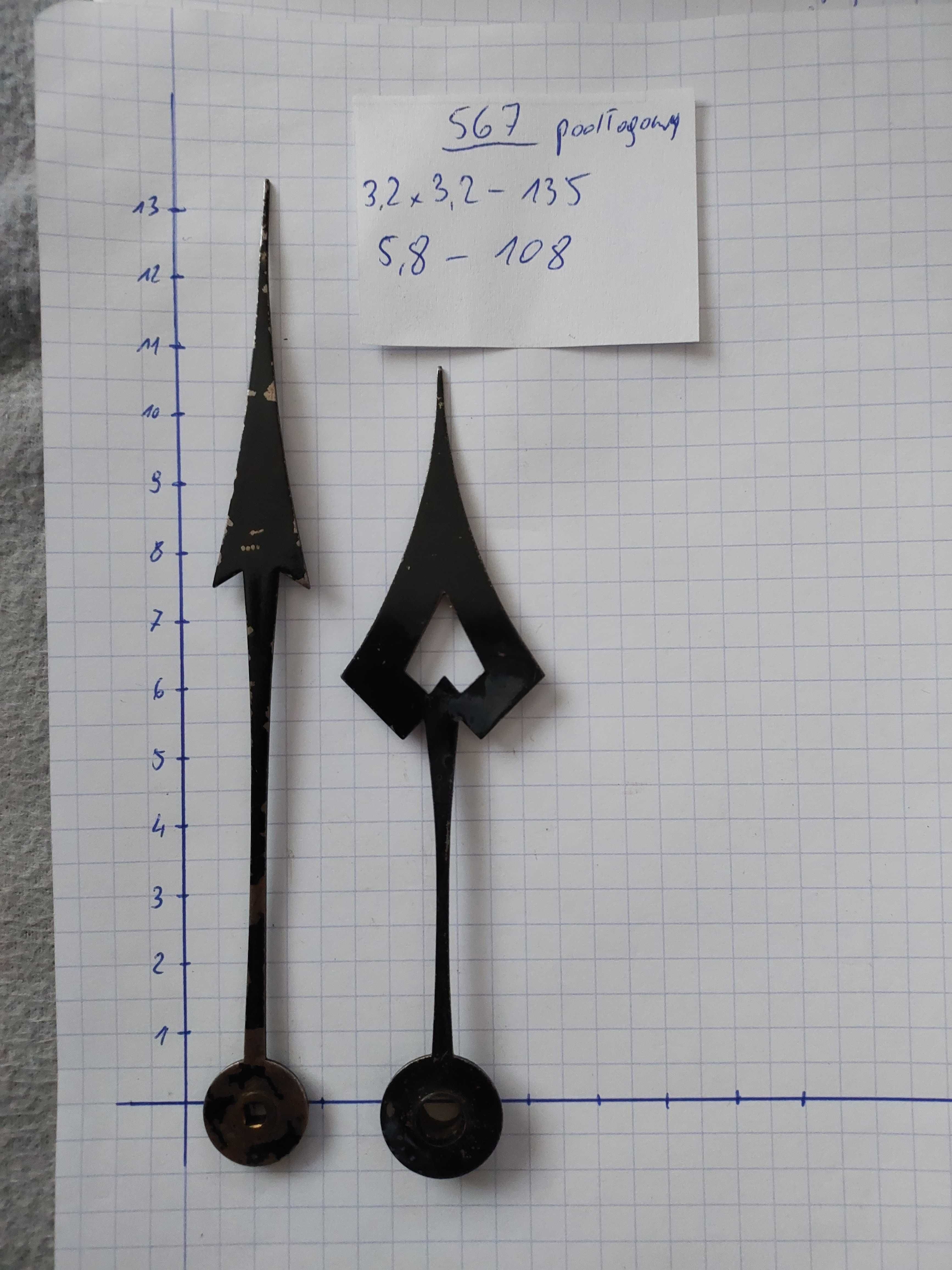 567 Wskazówki starego zegara podłogowego 3,2x3,2mm 5,8mm