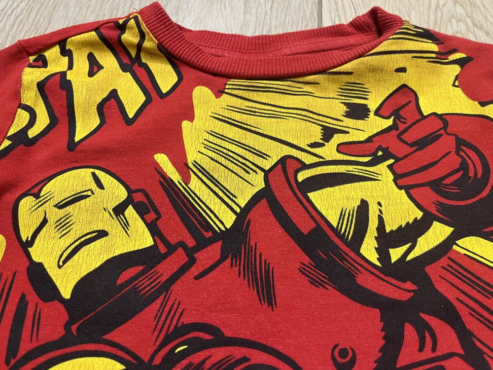 Zestaw 2x koszulka Ironman/Spiderman rozm. 110