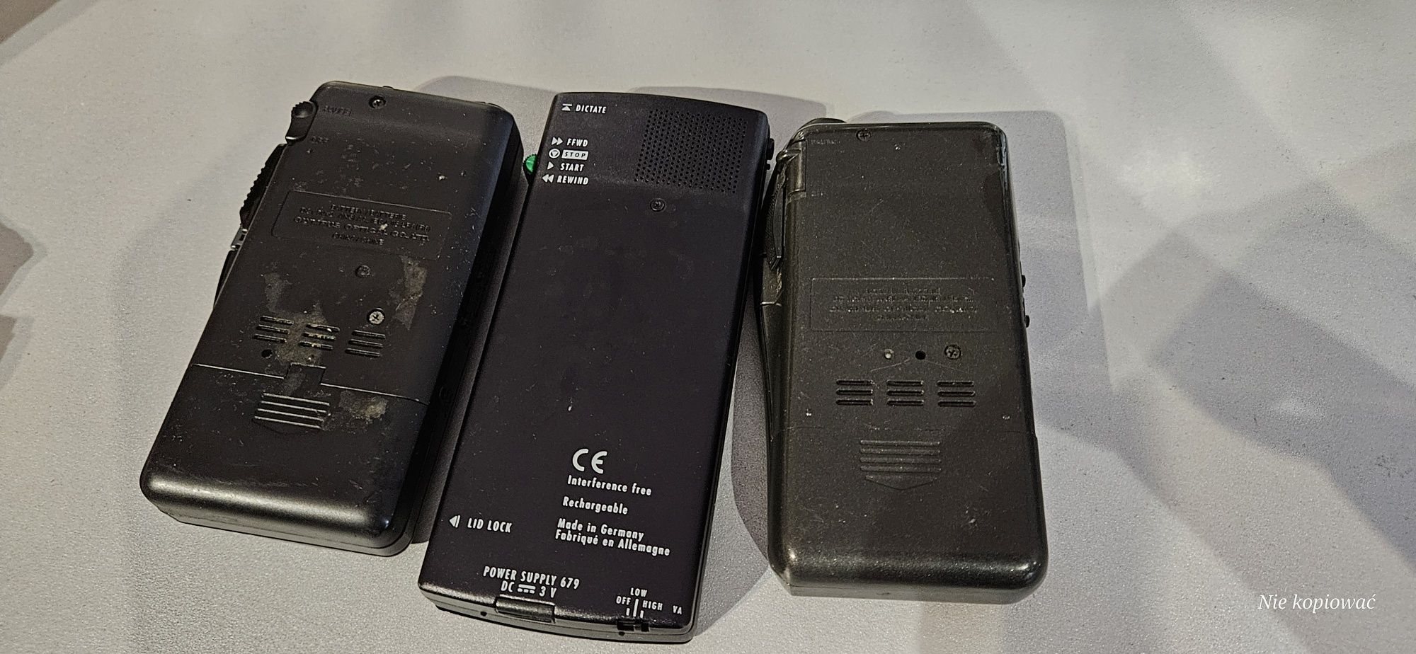 3 dyktafony kasetowe olympus Grundig stenorette sh24