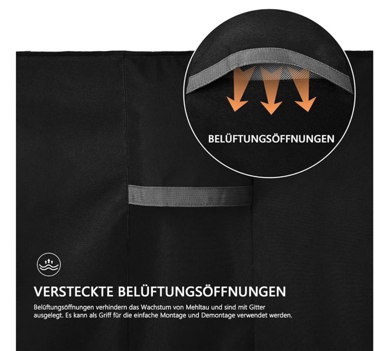 Duży Pokrowiec Na Meble Ogrodowe 260x210x80x80cm Tkanina Oxford