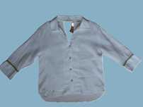 Блузка рубашка льняная , eur-M-L ~48, made in Italy