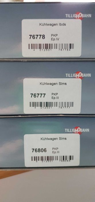 Zestaw 3 wagonów PKP chłodnia  H0 pasuje do Piko i Roco