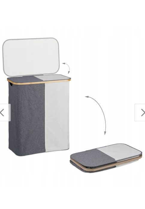 Kosz na pranie z 2 przegrodami 110l