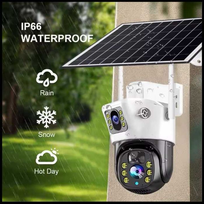 Bezprzewodowa kamera monitoringu. Własne zasilanie solar. Sim card 4g