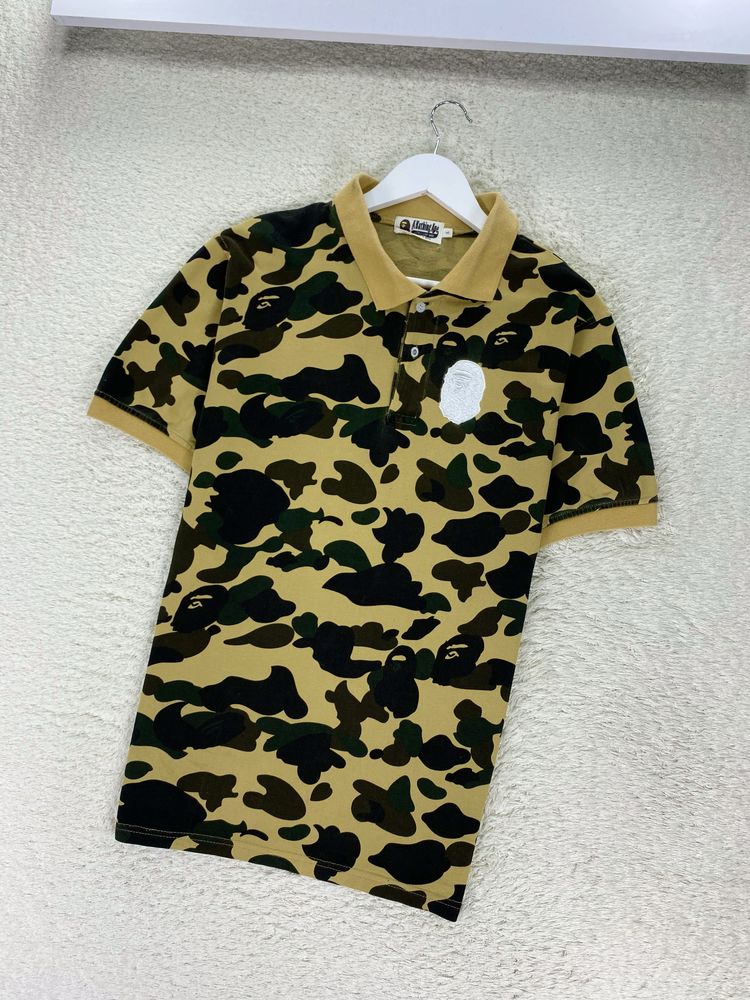 Мужское поло Bape camo big logo чоловіче поло