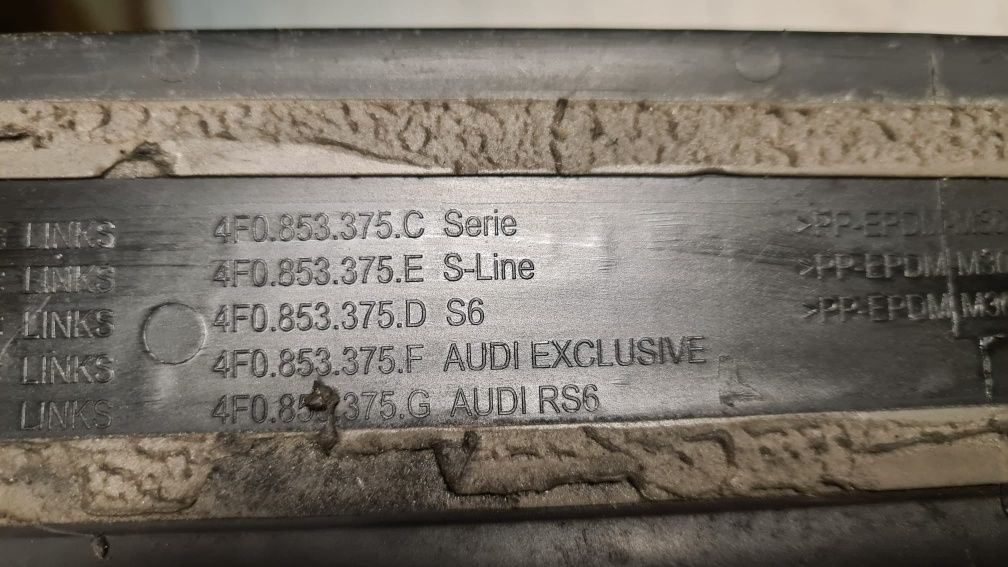 Audi a6 c6 s line nakładka nakładki progowa oryginał ładna