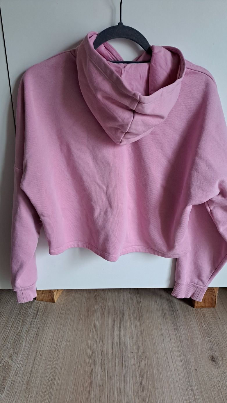Puma różowa bluza krótka z kapturem S M