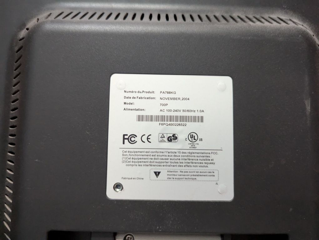 Монітор PROVIEW 700P vga