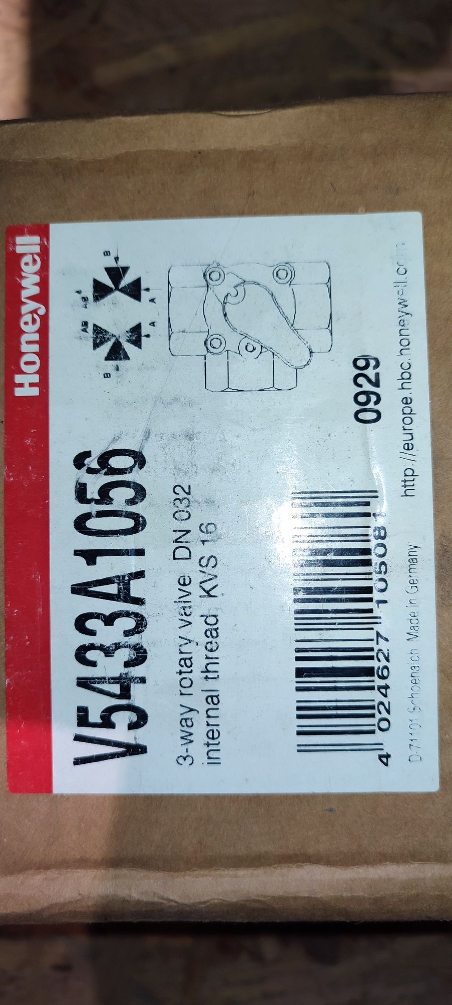 Honeywell V5433A1056 Zawór 3-drogowy obrotowy, mieszający, DN 32 1 1/4