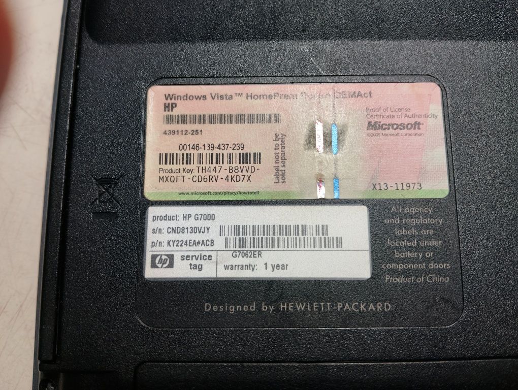 Ноутбук hp g7000